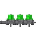 Assembly kit for rail injectors (3x1) for 3 cylinders