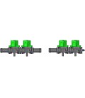 Assembly kit for rail injectors (2+2) for 4 cylinders