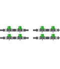 Assembly kit for rail injectors (4+4) for 8 cylinders
