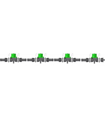 Assembly kit for rail injectors (1x4) for 4 cylinders