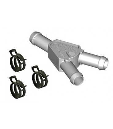 "T" Joint for Gas Pipe 12x19 whit Clamps