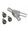 "T" Joint for Gas Pipe 12x19 whit Clamps