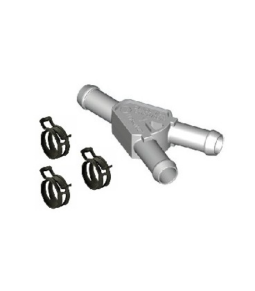 "T" Joint for Gas Pipe 10x17 whit Clamps